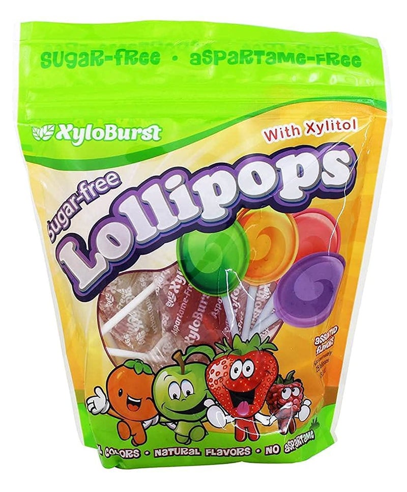 Xyloburst Sugar-Free Xylitol Candy Lollipops Suckers Made With Natural Flavors and Natural Colors, Good For Your Teeth, Dentist Recommended - Made in the USA (25 Count) - Image 1